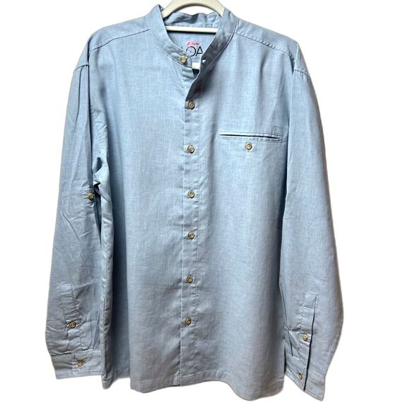 The Gentleman’s Chambray Long Sleeve Blue Size L - Picture 3 of 7